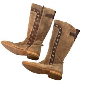 Born Albi Brown Suede Knee High Riding Boots - size 8/39